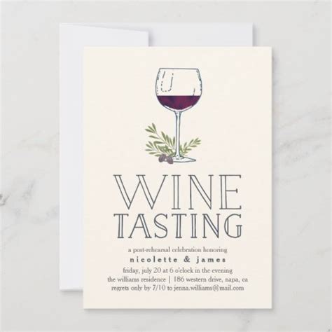 Wine Tasting Rehearsal Dinner Invitation Zazzle