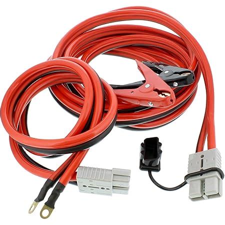 TOPDC 1 Gauge 25 Feet Jumper Cables With UL Listed Clamps Quick