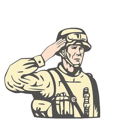 Military Salute Illustration for Armed Forces Honor Clipart | PNG All