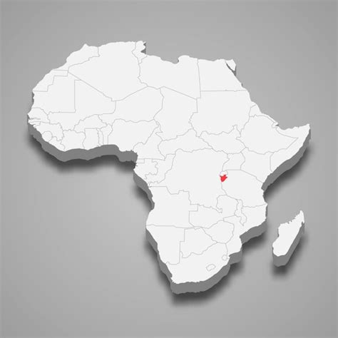 Premium Vector Burundi Country Location Within Africa 3d Map