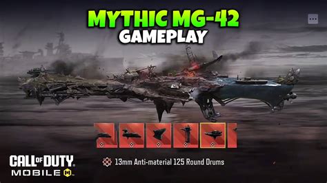 Mythic MG42 All Upgrades Kill Effects Iron Sight Gameplay COD Mobile