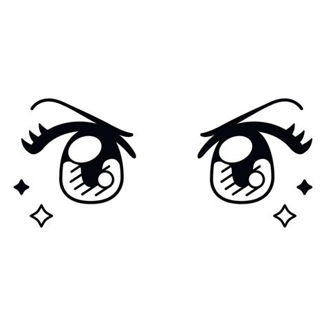 Angry Eyes Anime Stroke 21417855 Vector Art at Vecteezy