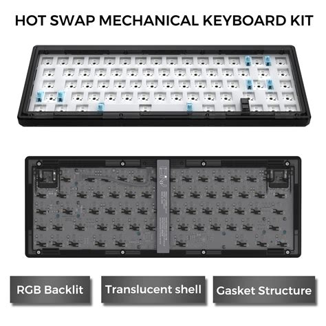 In Stockciy Gas Hot Swap Rgb Customized Mechanical Keyboard Kit