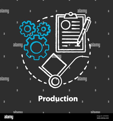 Icono De Producci N Concepto De Tiza La Idea Del Proceso De