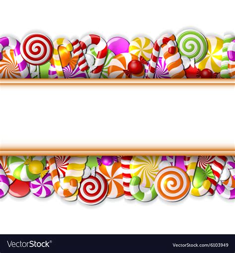 Sweet Banner With Colorful Candies Royalty Free Vector Image