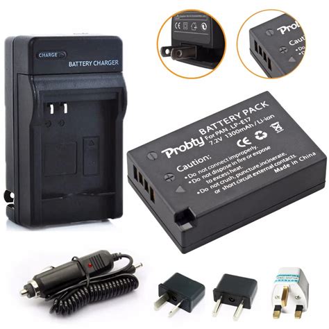 Probty Lp E17 Lp E17 Battery Charger Kit For Canon Eos M3 M5 M6 Rebel