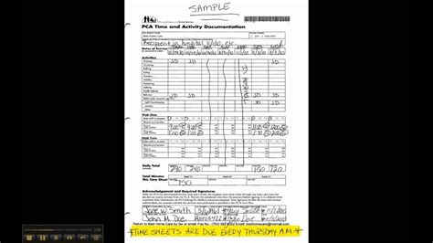 How To Complete A Pca Timesheet Youtube