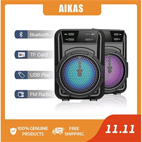 Aikas Bluetooth Speaker Super Bass Karaoke Mini Portable Speaker