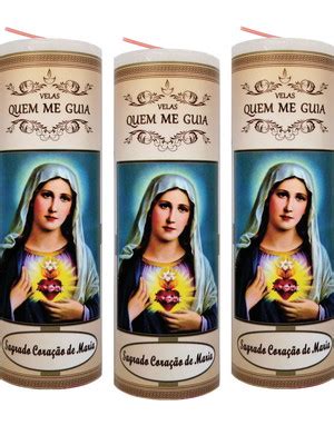 Velas Votiva Sagrado Coracao De Maria Dias C Oracao Compre