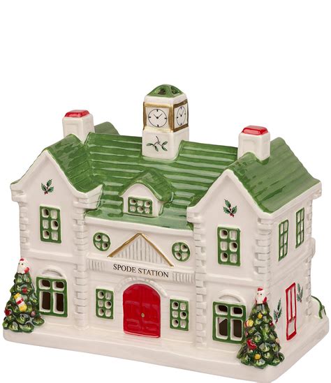 Spode Christmas Tree Train Station Village Figurine | Dillard's