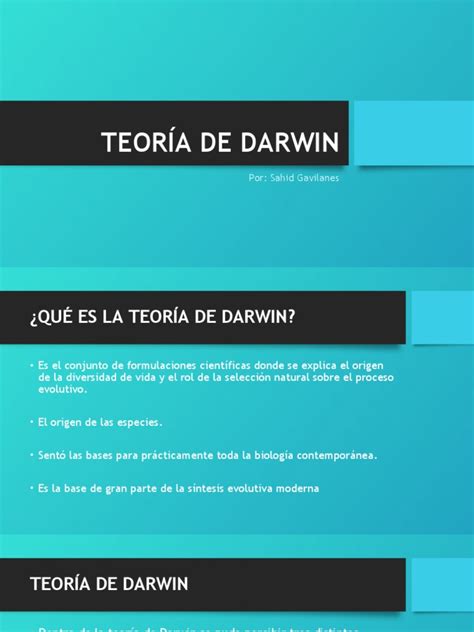 Teoría De Darwin Pdf