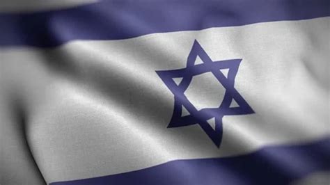 Israel Flag Textured Waving Close Up Bac Stock Video Pond