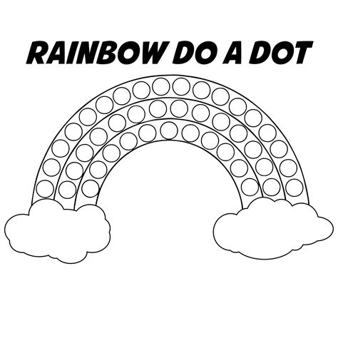 Rainbow Do A Dot Free Printable Printable Templates Free