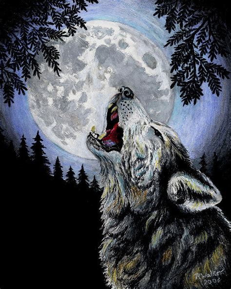 Ghost Wolf Pastel by Robert M Walker - Fine Art America