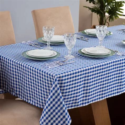 Toalha De Mesa Lugares X Oxford Xadrez Estampado