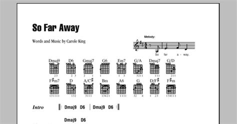 So Far Away Guitar Chordslyrics Print Sheet Music Now