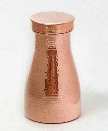 Cylindrical Copper Hammered Sugar Pot Size Ml Capacity