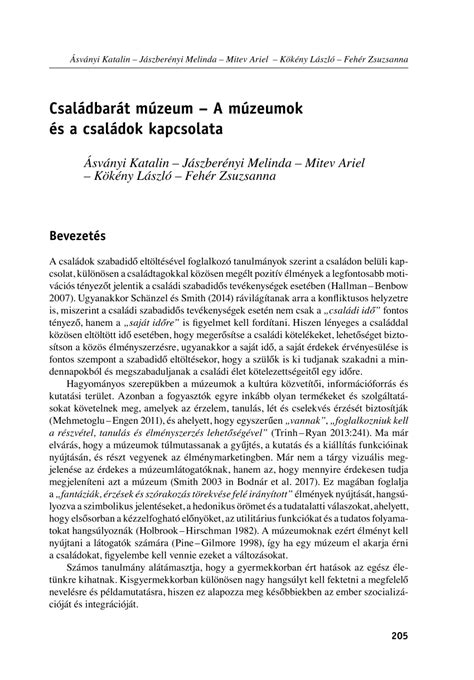 PDF Családbarát múzeum A múzeumok és a családok kapcsolata