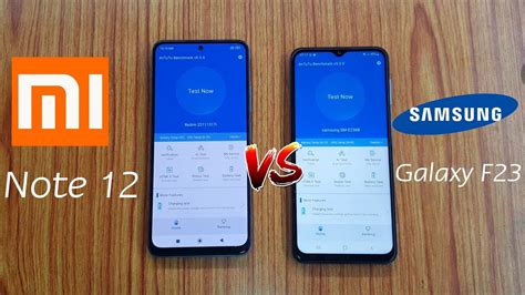 Redmi Note 12 5g Vs Galaxy F23 Antutu Benchmark Speed Test Snapdragon 4 Gen 1 Vs 750g Youtube