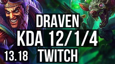 DRAVEN Pyke Vs TWITCH Bard ADC 12 1 4 1 8M Mastery Legendary