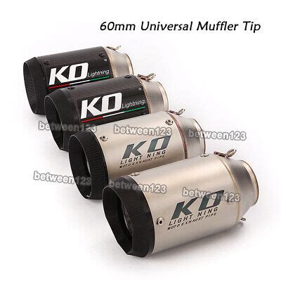 Universal Motorcycle Street Bike Exhaust Muffler Pipe Carbon Fiber