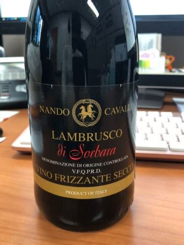 Nando Cavalli Lambrusco Di Sorbara Frizzante Secco Vivino Brasil