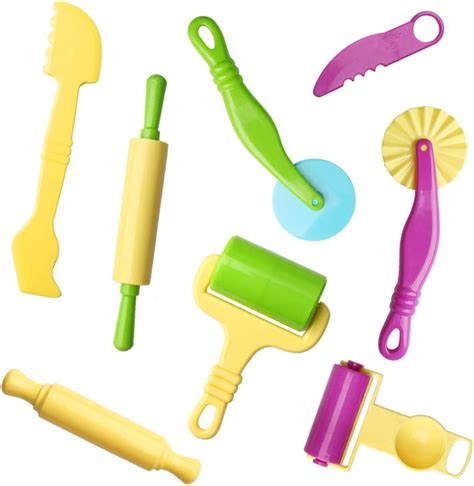 nuoshen Clay Dough Tool Kit, 20 Pcs Play Dough Tools Plastic DIY ...