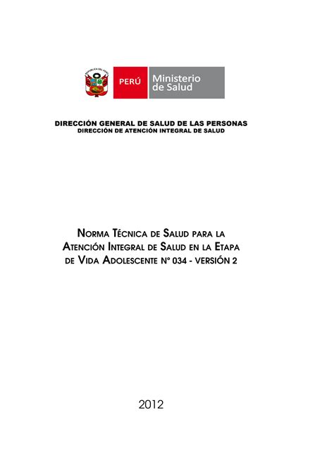 SOLUTION 7 Norma T Cnica Atenci N Integral De La Salud En La Etapa De