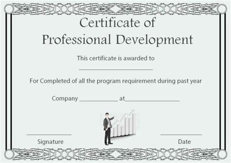 Continuing Education Certificate Template Templates Exampl