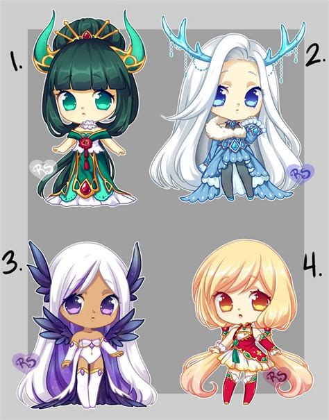 Closed Adopts By Raineseryn On Deviantart Cute Anime Chibi Cute