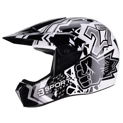 Capacete Bieffe Sport Big Push Preto Branco Shopee Brasil