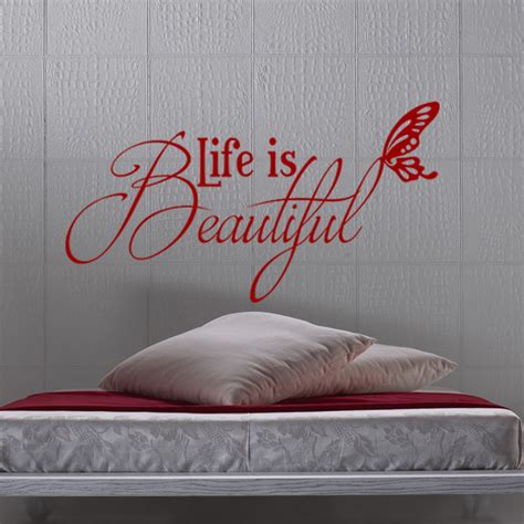 Vinilo Life is beautiful Adhesivos VINILO CITA Inglés ambiance sticker