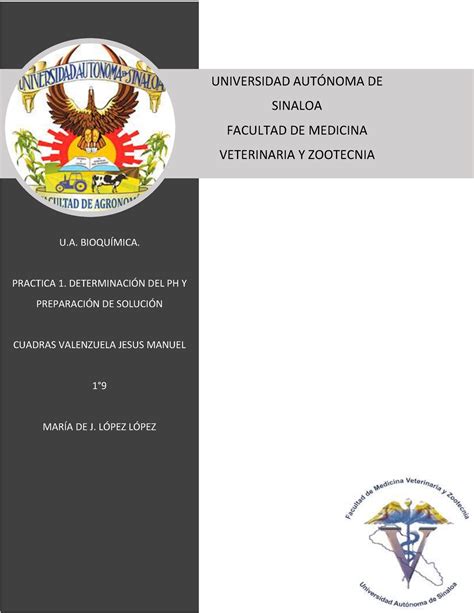 Practica 1 prectica de medicipon de ph U BIOQUÕMICA PRACTICA 1