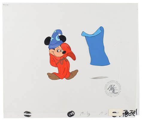 Mickey Mouse production cels from the opening of a Disney Channel