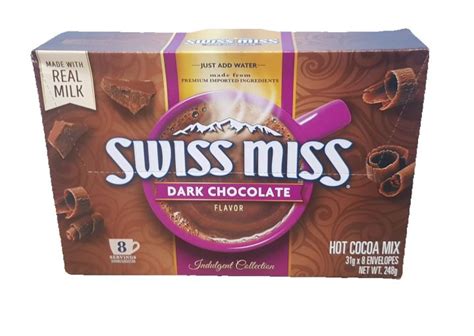 Swiss Miss Hot Cocoa Mix Dark Chocolate Flavor Box Of Grams Sachets Per Box At