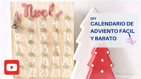 DIY cómo hacer un calendario de adviento fácil con una tablita de madera