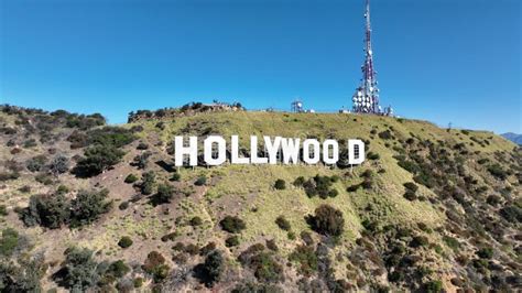 Hollywood Sign at Hollywood in Los Angeles United States. Stock Video ...