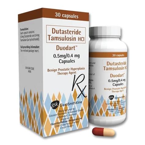 Duodart Dutasteride Tamsulosin Hydrochloride 500mcg 400mcg Capsule