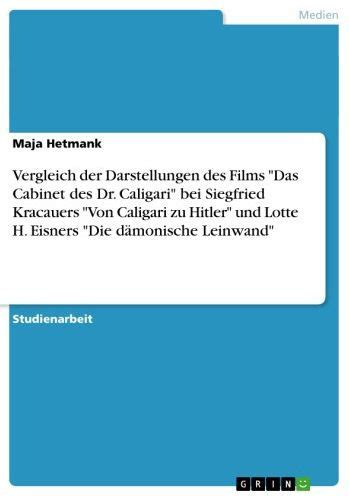 Vergleich Der Darstellungen Des Films Das Cabinet Des Dr Caligari