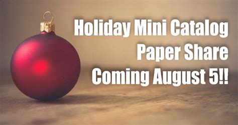 The 2023 Holiday Mini Paper Shares Open Today! - Lola Rist, Stampin' Up ...