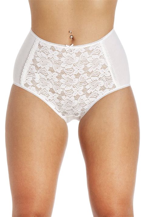 Camille Womens 3 Pack Lace Front Full Briefs Camille From Camille