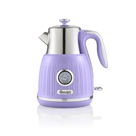 Swan Retro Dial Kettle With Temperature Gauge Stainless Steel 3000 W 1