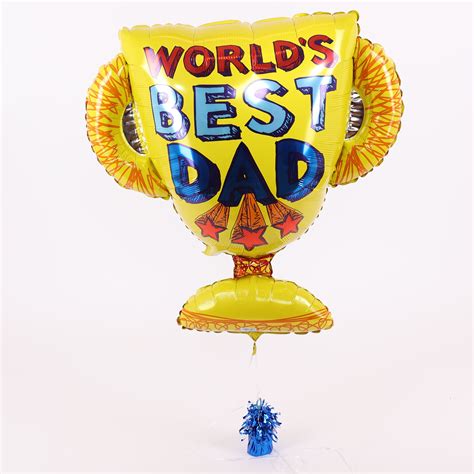 Worlds Best Dad Trophy Balloon 27in Pops