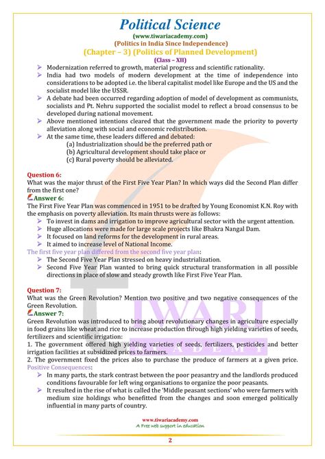 Ncert Solutions For Class Political Science Part Chapter