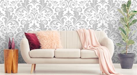 Grey and White Wallpaper for Walls - Magic Decor