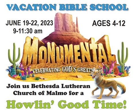 Vacation Bible School 2023 Bethesda Lutheran Church Of Malmo MN