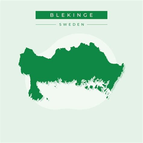 Premium Vector | Vector illustration vector of Blekinge map Sweden