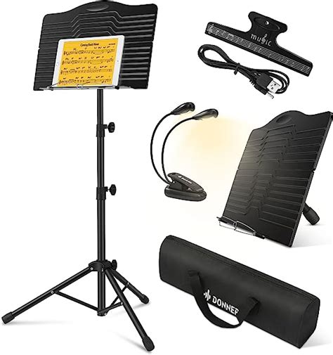 Donner Dms 1 Sheet Music Stand Dengan Lampu Stand Tabletop Music Book