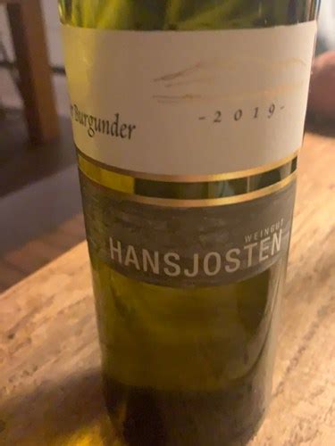 Hansjosten Weisser Burgunder Trocken Vivino US