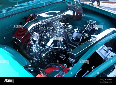 retro vintage  antique car view  engine stock photo alamy